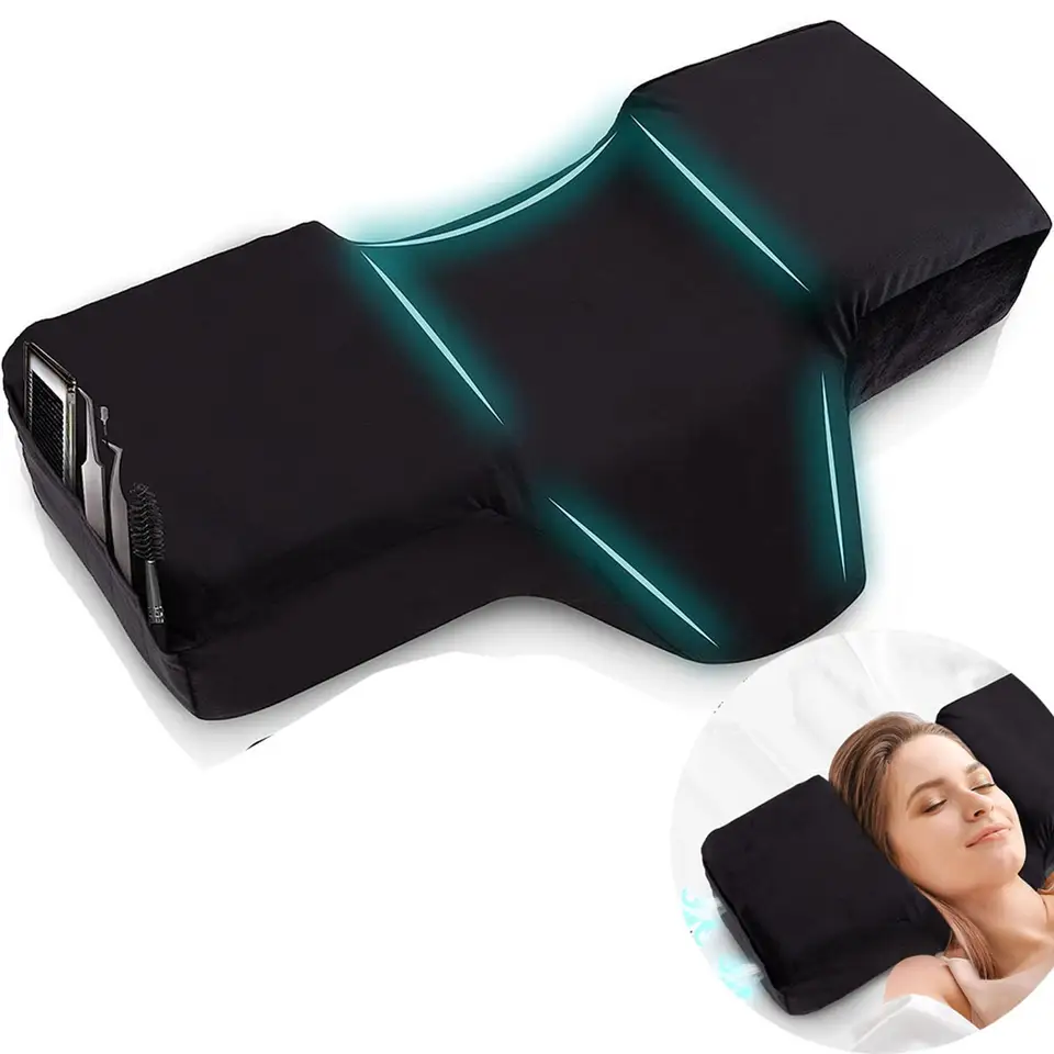 Vankúš vankúš Pamäť vankúš Pamäť vankúš Salón vankúš ergonomická krivka krk vankúš pre salón domáce mihalnice predlžovanie krásy makeup