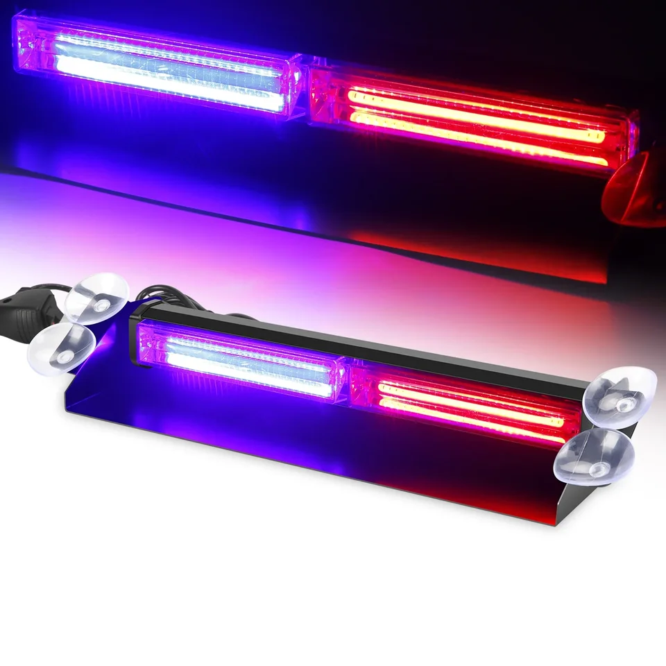 VAROVANIE AUTOBNÉHO LED LED LED červenou modrou jantárovou policajnou pohotovostnou pohotovostnou strobostranou vozidlom čelného skla