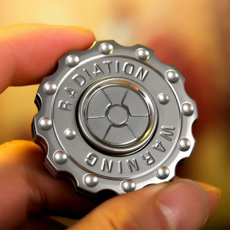 Varovanie o žiarení Fidget Slider Spinner EDC Gear Gear Spinner Clicker Dospelý fidget Toy ADHD nástroj proti úzkosti