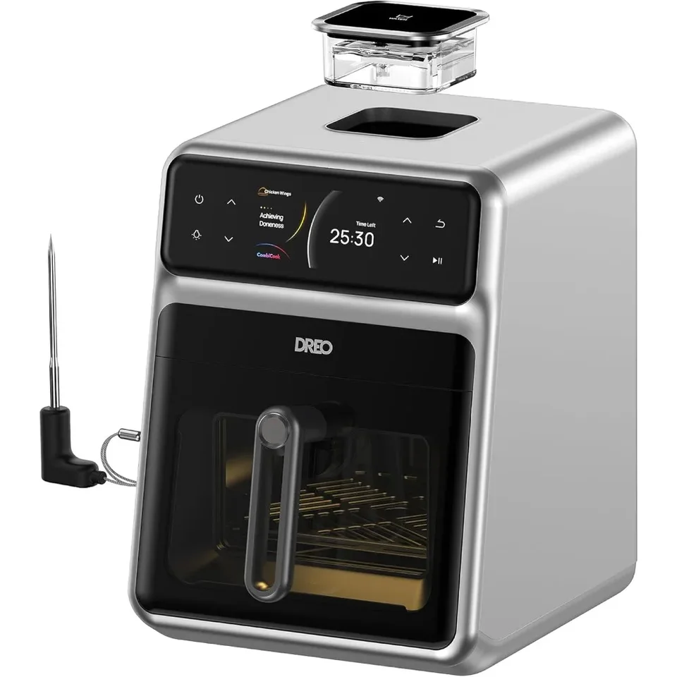 Varte ako profesionál iba s stlačením tlačidla, sporák Smart Air Fryer s kuchárskou sondou, vodou Atomi