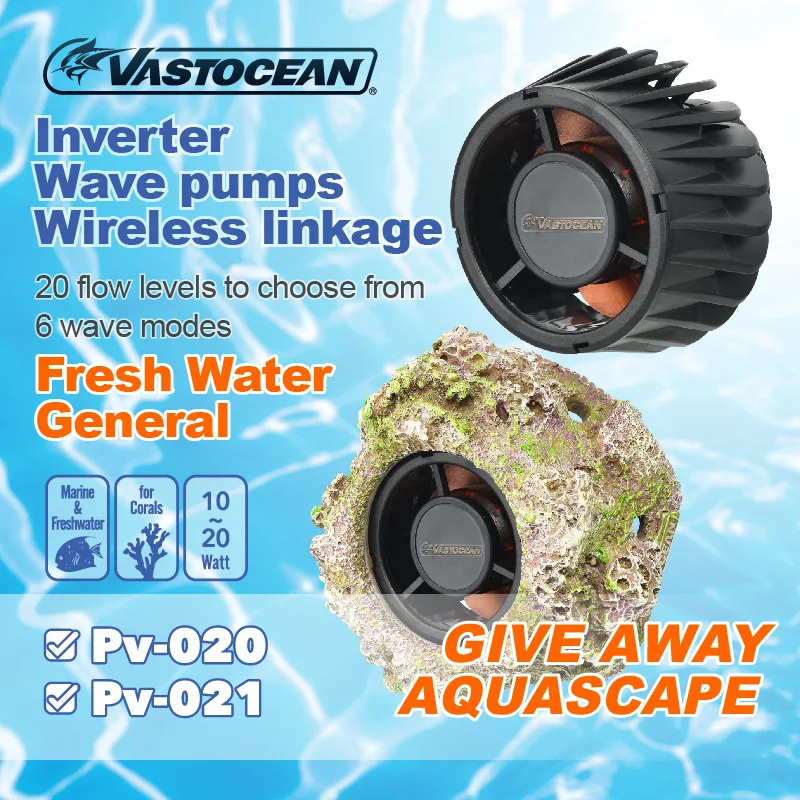 Vastocean bezdrôtové prepojenie meniče Wave čerpadlo čerpadlo slaná voda Akvárium surfové čerpadlo Magnetický sací slučkový prúd Prúd