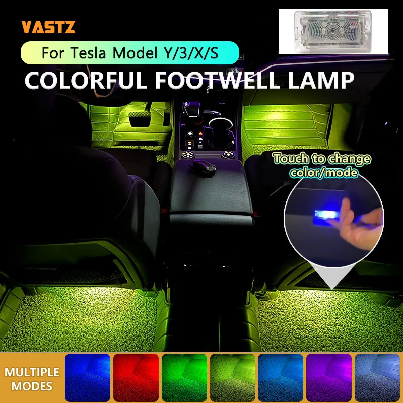 Vastz pre Tesla y 3 XS LED svetlá žiaroviek Kit dotyk Atmosféra lampa Projector Fit Frunk, dvere kaluže, svetlá s nohami