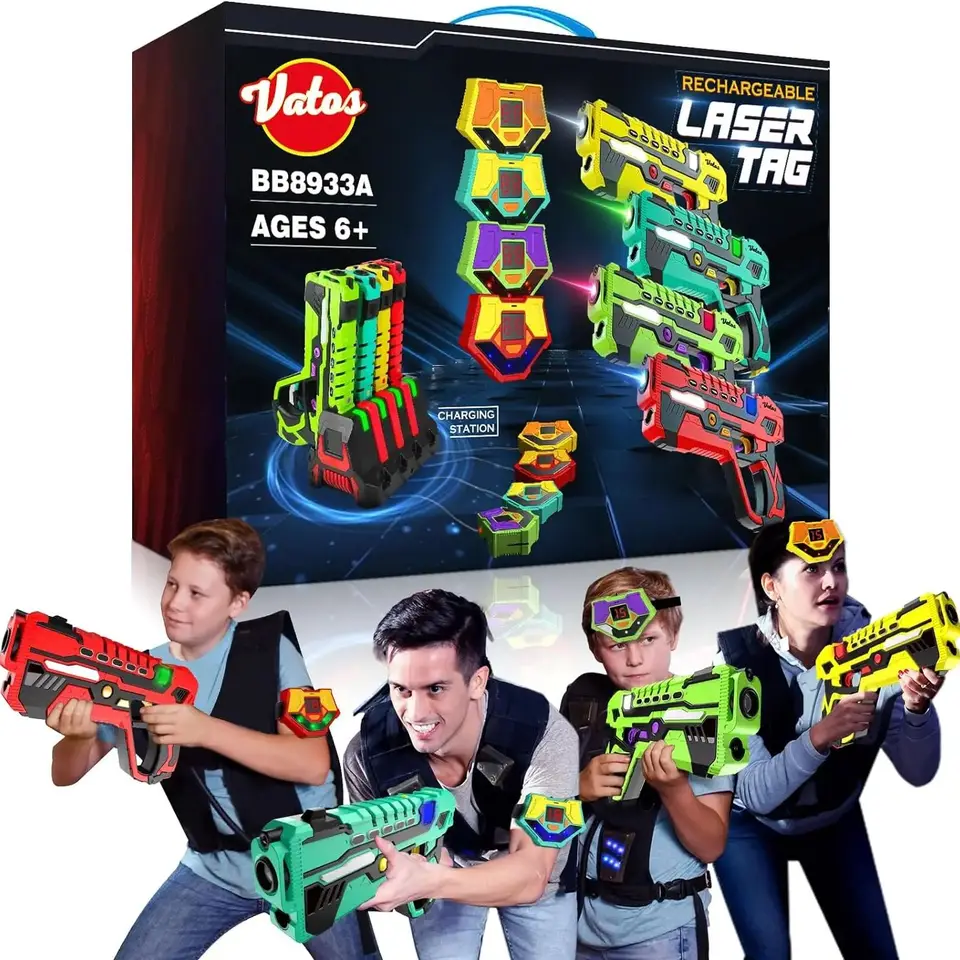Vatos laser tag batting game set elektrické infračervené hračky Guns Kids infračervená laserová pištoľ x4 chlapci deti Vnútorné vonkajšie hry