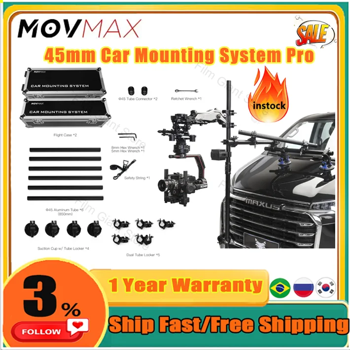 Vaxis Movmax 45mm Montážny systém automobilu Pro Single Sact Cup Upostatky 80 kg Rôzne pohyblivé platformy Vozidlo/motor/Clipper