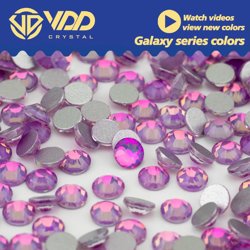 VDD 420 Galaxy-Lavender SS4-SS50 Glass SHOLESTONESTONE CRYSTAL KRASILNÉ KAŽDÉ KAMITY FLOTBACK Stones pre remeslá DIY DIY