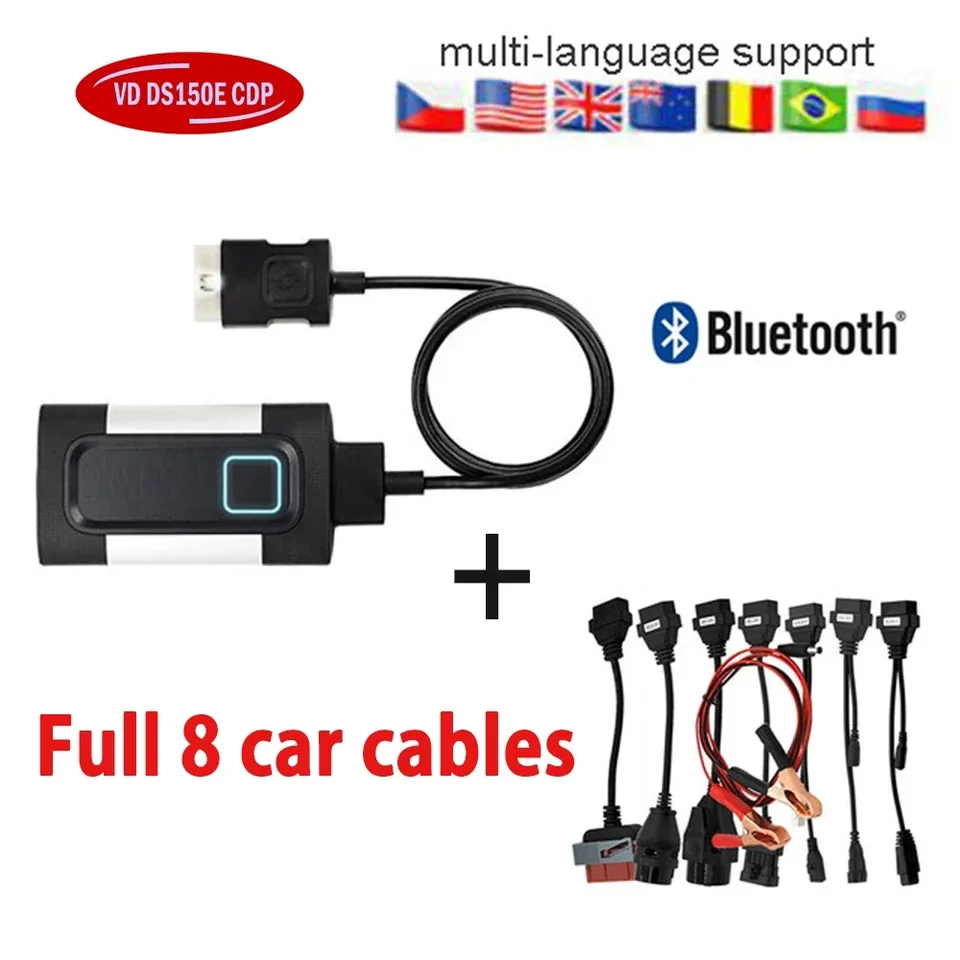 Vdijk AutoComs Pro New VCI pre Tnesf Delphis Orpdc VD DS150E CDP USB Bluetooth 2021.11 OBD OBD2 Diagnostic