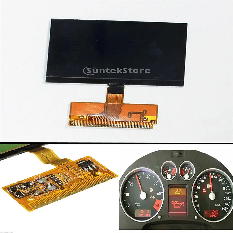 VDO FIS Cluster LCD displej pre Audi A3 A4 Super Kvalita pre VW VDO LCD s konektorom Flex a Display D1560Tob