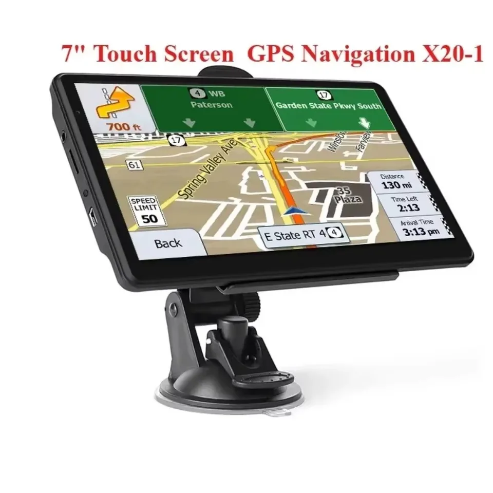 Veclumin x20-1 7 ”8g+256m Multifunkčné prenosné prenosné TFT dotykové obrazovky GPS navigáciu MP3 Viac jazykov