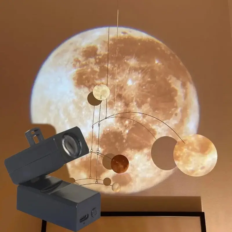 Vedené USB nočné svetlo mesiaca projektor Party Party Atmosféra lampa planéta projekcia na stenu dekorácie Svetlo pre spálňu darček k narodeninám