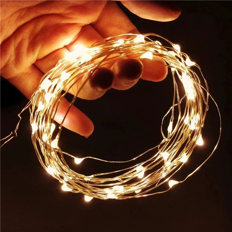 Vedené vianočné svetlá víla String Light dekorácie pre Halloween Home Party Valentín Svadobná dekorácia.