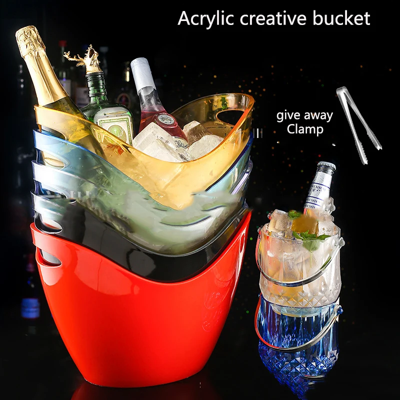 Vedro na ľad Veľká kapacita Víno Chilling Bucket Proti pádu šampanské fľaše ľadového chladiča letný bar pivo víno Champagne chladič