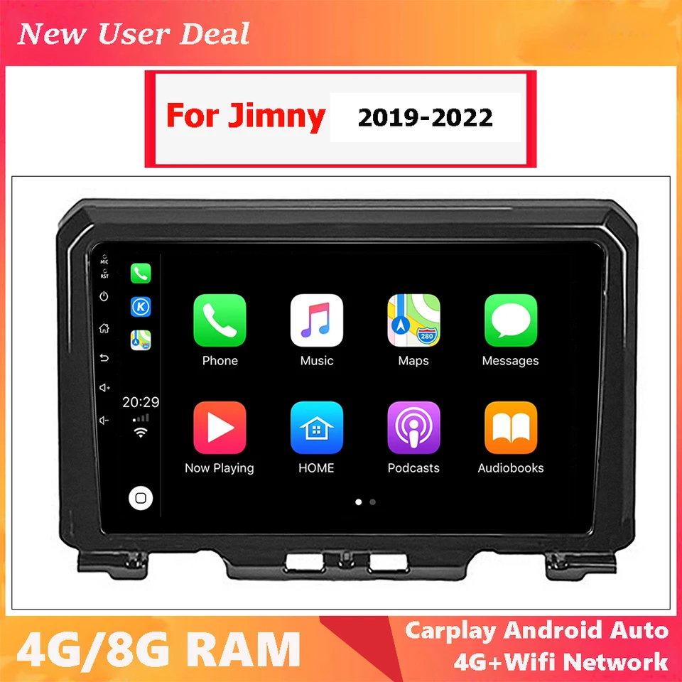 Vedúci multimediálnych hráčov Android 12.0 Radio Stereo pre Suzuki Jimny 2019 2020 2021 2022 JB64 s GPS CarPlay Screen DSP DSP