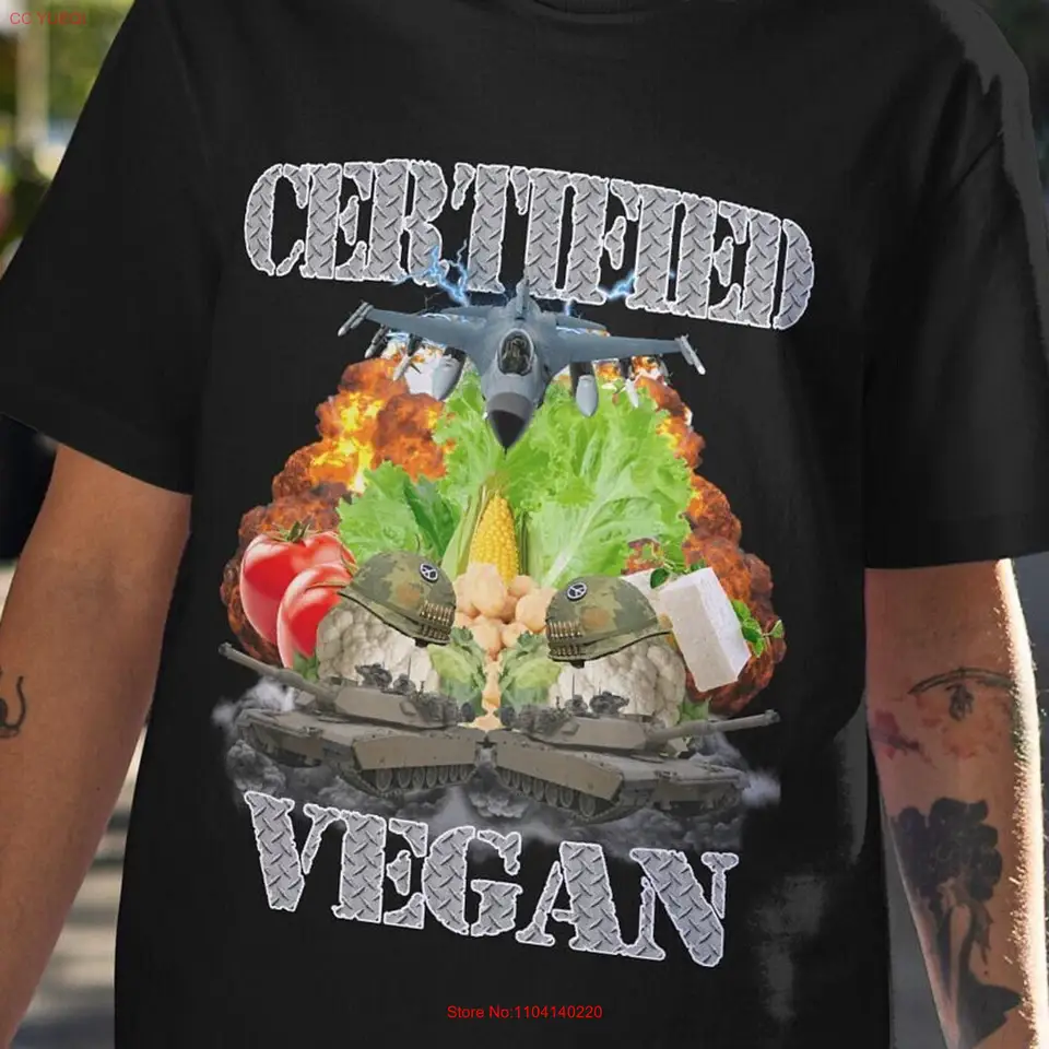 Vegan T tričko Funny Jerma Cursed Veganuary Meme Zoomer Humor shitpost dlhé alebo krátke rukávy