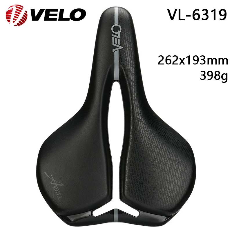 Velo VL-6319 Unisex Leather Mountain Road Touring MTB Bicycle Saddle Saddle Rail Rail Rain odolný