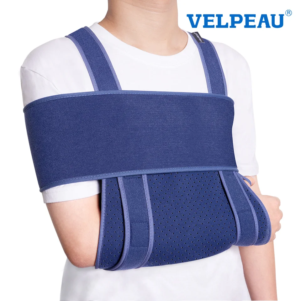 Velpeau Arm Sling Elbow Support Medical Medical pre rozbité ruky, zlomeniny a imobilizér na podvrtnutie kĺbu nastaviteľný a univerzálny