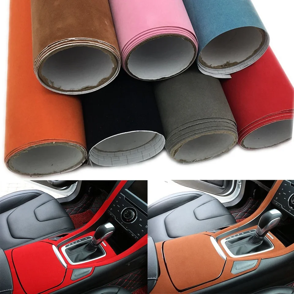 Velvet látka Suede Vinyl Balenie Filmy Zmeňte farbu Self Adhesive Sticker pre automobily interiér mimo dekorácie