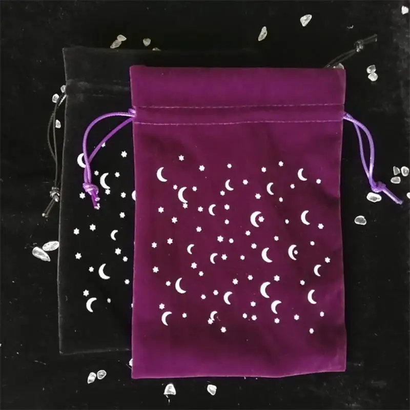 Velvet Moon Phase Taroty Oracle Cards Storage Bag Runes Constellation Witch Divinovanie príslušenstva šperky kock