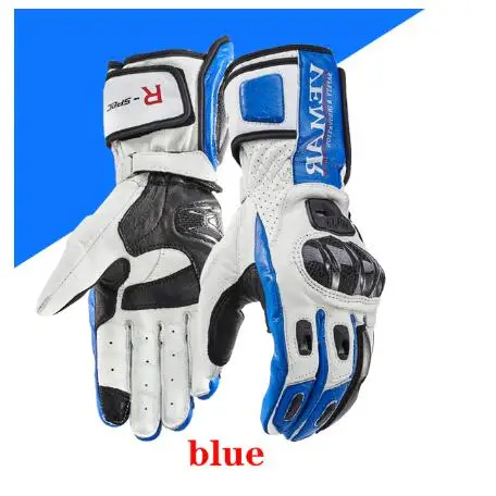 Vemar rukavice s dlhou kožou Guantes Motocykel Motocike mimo cesty enduro doplnky rukavice motocyklista muži modré luvas