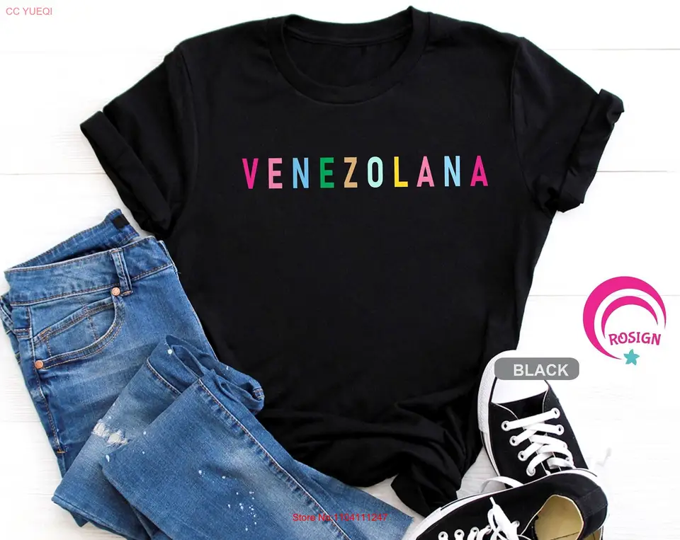 Venezolana tričko Venezuelská žena Latinská dievčina Trendy teraz večierok dlhé alebo krátke rukávy