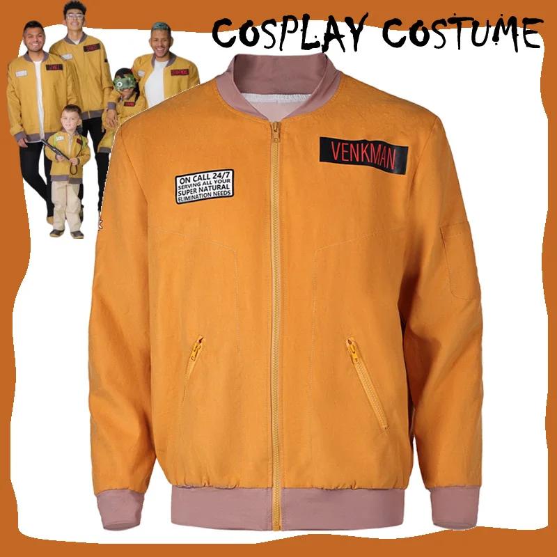 Venkman Cospaly Movie Ghost role Busters žltý kabát baseball uniformy muži maskovacia bunda Halloween Carnival Party Suit