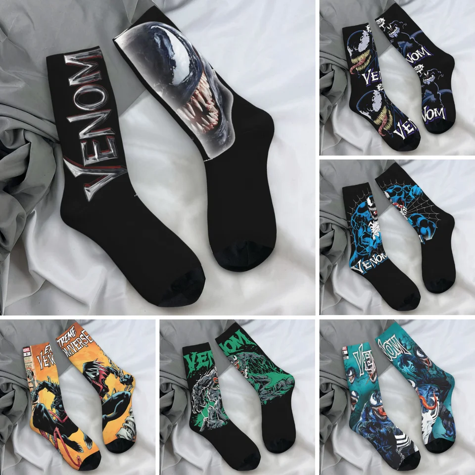 Venom v 80. rokoch pančuchy Men ponožky mäkké priedušné trendy ponožky zimné skateboard non smyk vzorky ponožky narodeniny darček