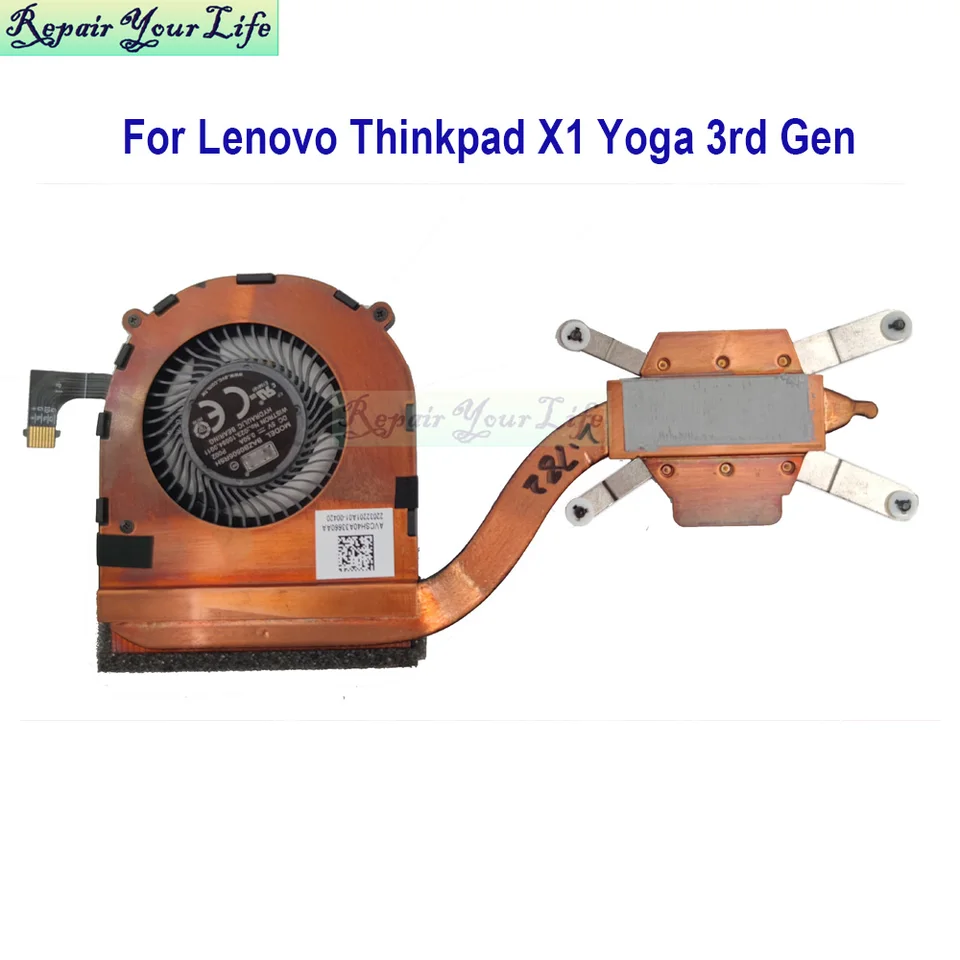 Ventilátor chladiča chladiča pre notebook pre Lenovo ThinkPad X1 Yoga 1. X1 uhlík 4. gen 00JT800 01YT252 BAZB0505R5H P002