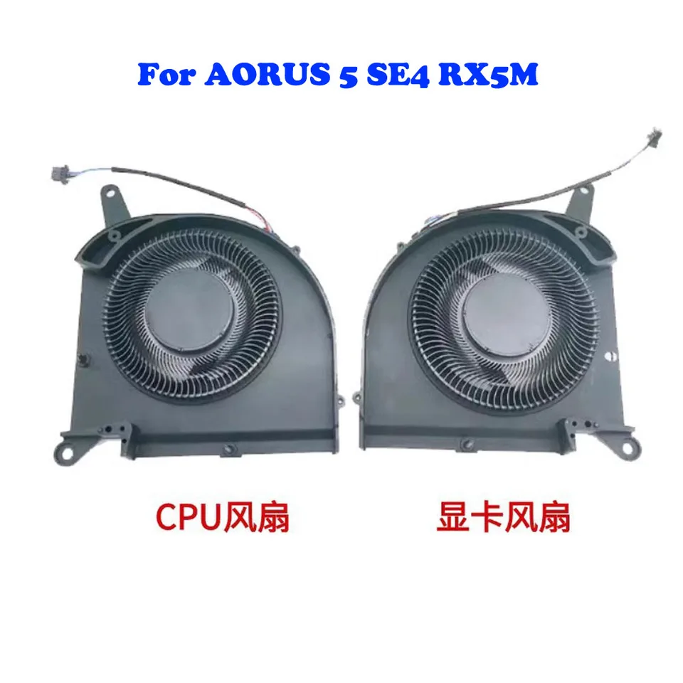 Ventilátor GPU pre laptop CPU pre Gigabyte pre Aorus 5 (pre Intel 12. Gen) pre Aorus 5 Ge4 Ke4 ME4 pre Aorus 5 XE4 SE4 4Pin DC 5V 0,5A Nový