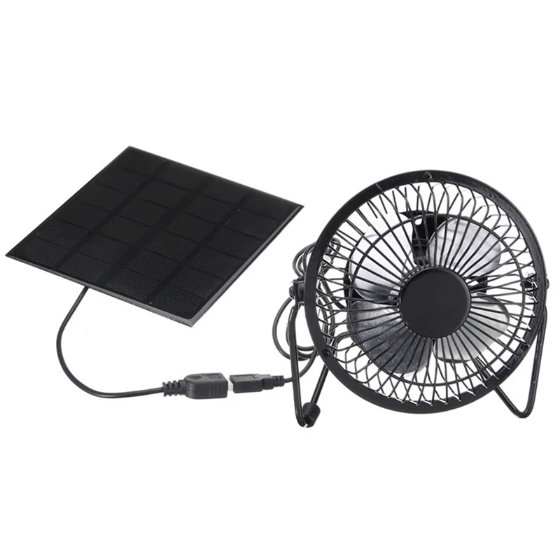 Ventilátor Mini Solar Panel prenosný ventilátor prenosný 5 W 4 -palcový skleníkový solárny výfukový ventilátor pre kanceláriu Outdoor