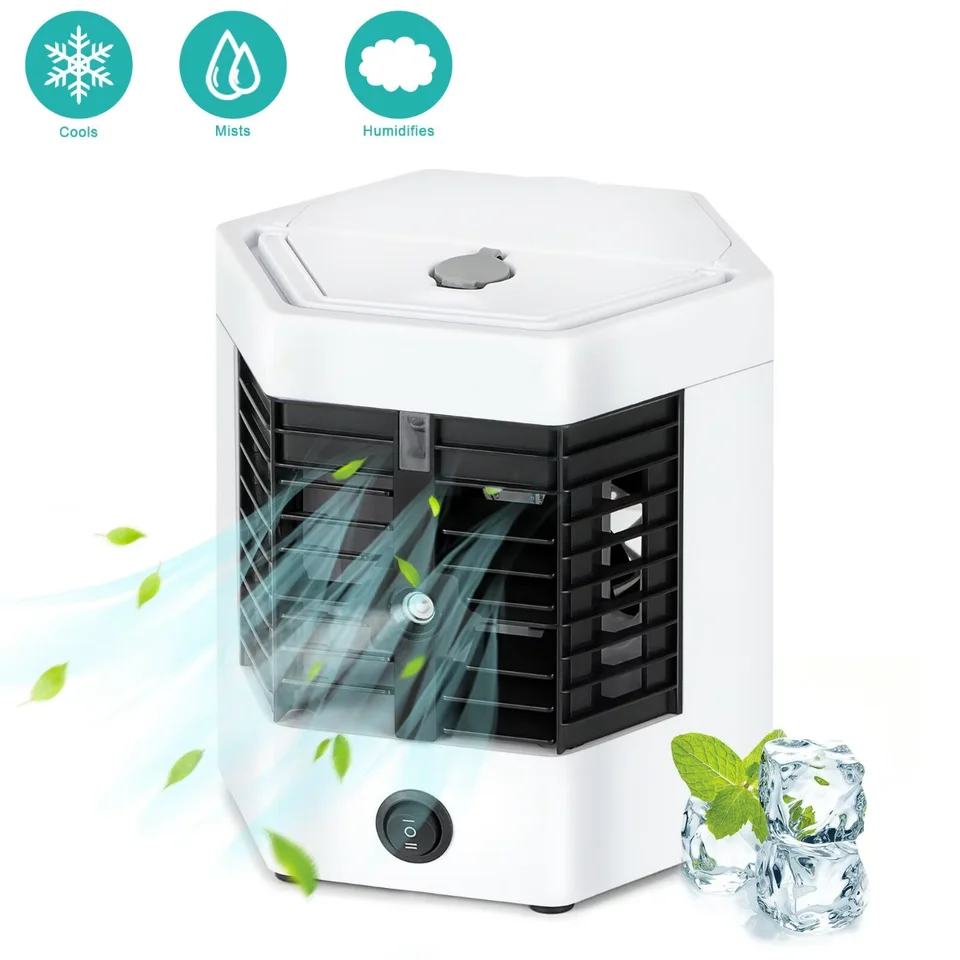 Ventilátor stola USB, malý prenosný stolný ventilátor s 2 rýchlosťami na osobné chladenie, spánok s rukoväťou, kanceláriou, internátom.