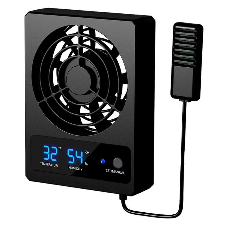Ventilátor ventilácie pre plazové krytiny inteligentné chladiace ventilátor s LED displejom Silný veterný hluk pre obojživelníky plazov hadí