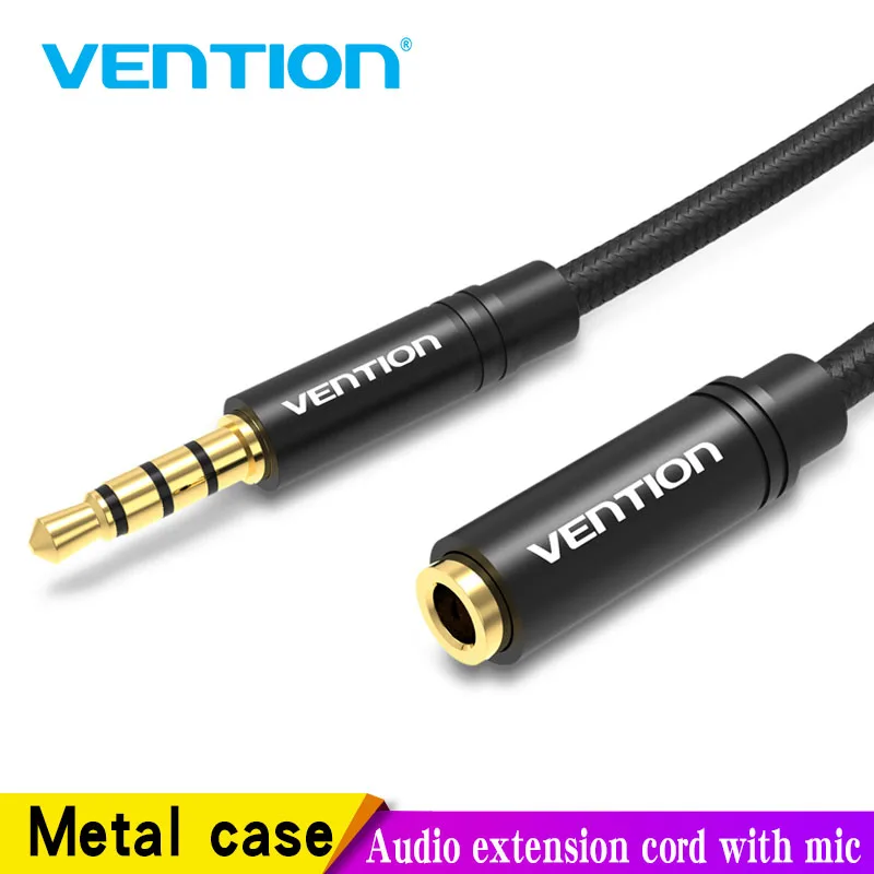 Vention Aux Cable Jack 3,5 mm predlžovací kábel Audio pre Huawei P20 Stereo 3.5 Jack Aux Cord Adapter pre slúchadlá Xiaomi Samsung