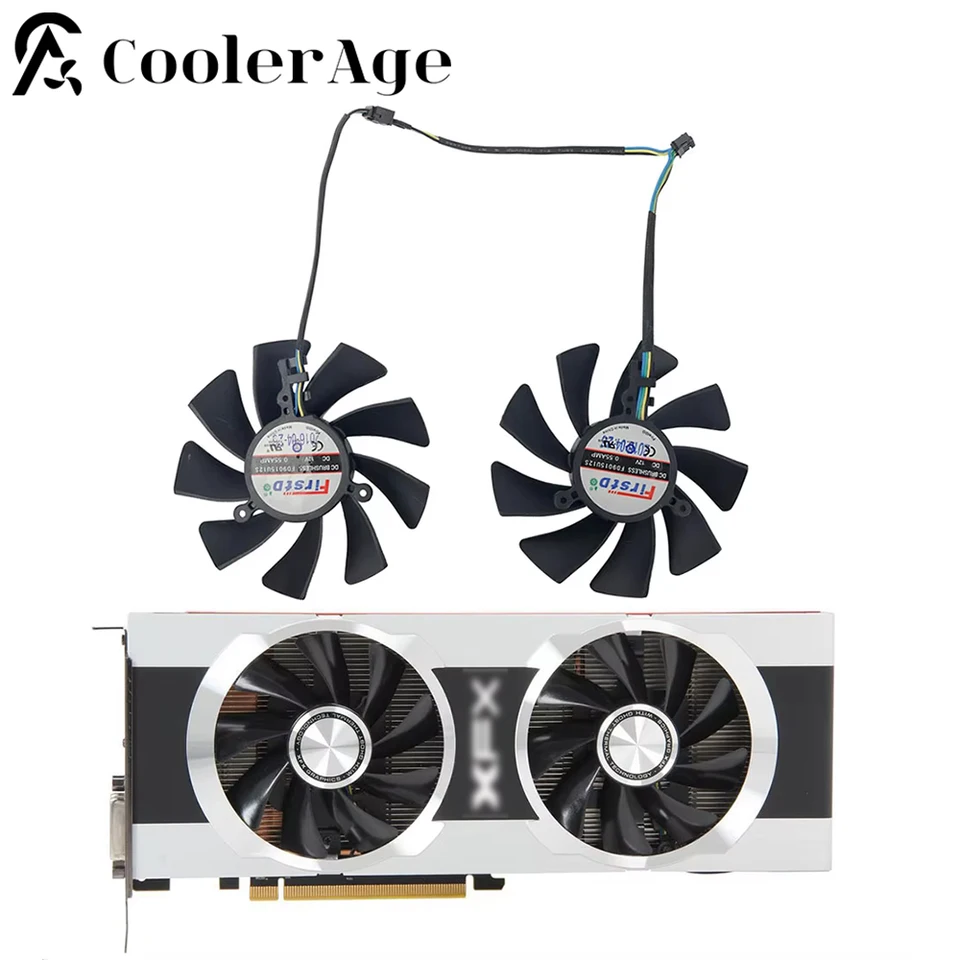VENTÁLNA KNIHA KARTA 85 mm FD9015U12S pre XFX SAPPHIRE FX-797A/G HD 7950 7970 HD7950 HD7970 Výmena grafickej karty COLLING VENTIVODE