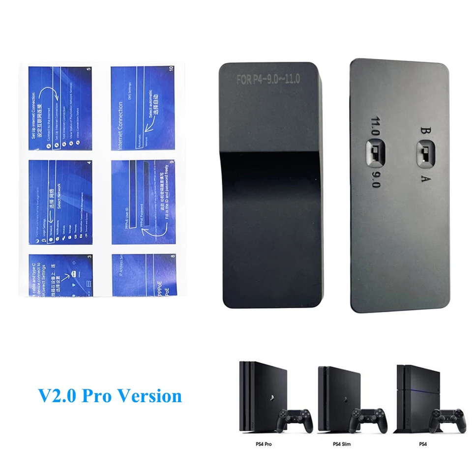 Verzia v2.0 Adaptér prijímača USB pre PS4 FW 9.0 11.0 Systém Jedno kľúč JB nástroj s káblom typu C pre Slim Console PS4