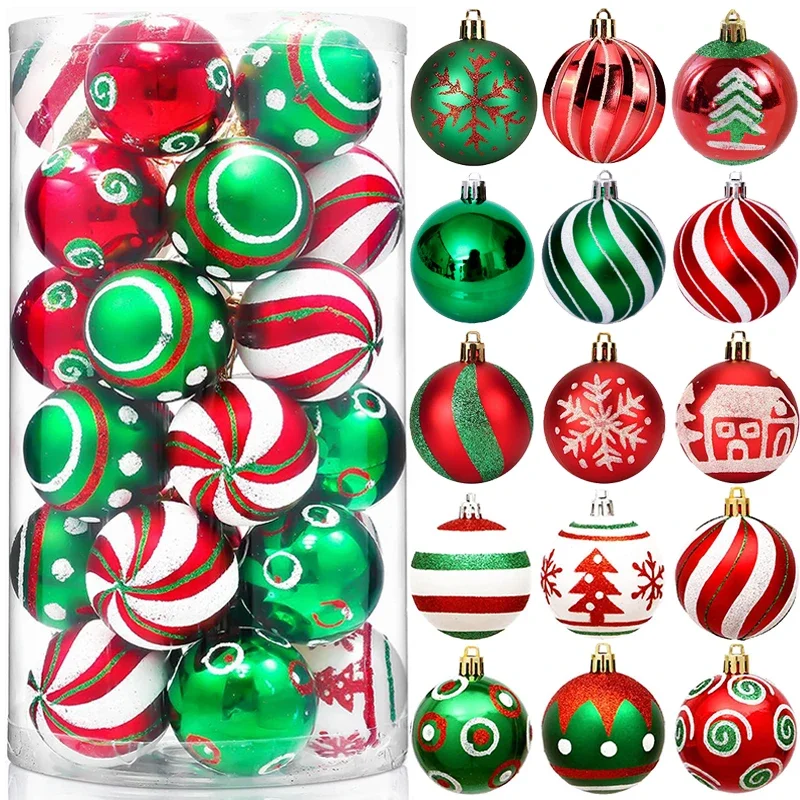 Veselé vianočné ozdoby lopty vianočné stromy maľované gule zavesenie prívesku Navidad Natal Nový rok na párty dekorácie festival