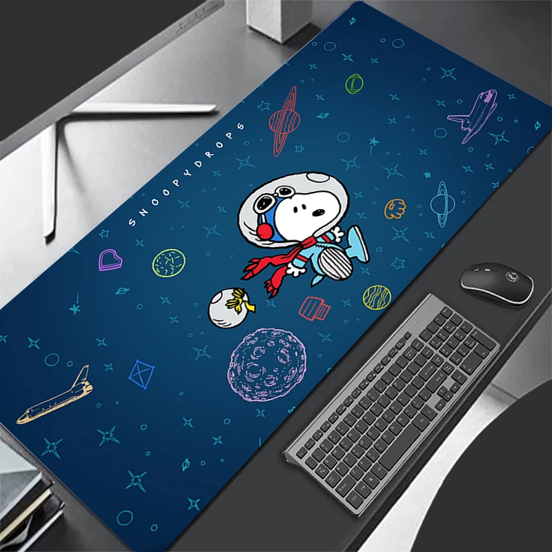 Vesmírna galaxná myš Pad xxl pc kawaii anime psy gamer skrinka myši myš na laptop karikatúra S-Snoopy Keyboard koberec koberec mäkký gumový stôl