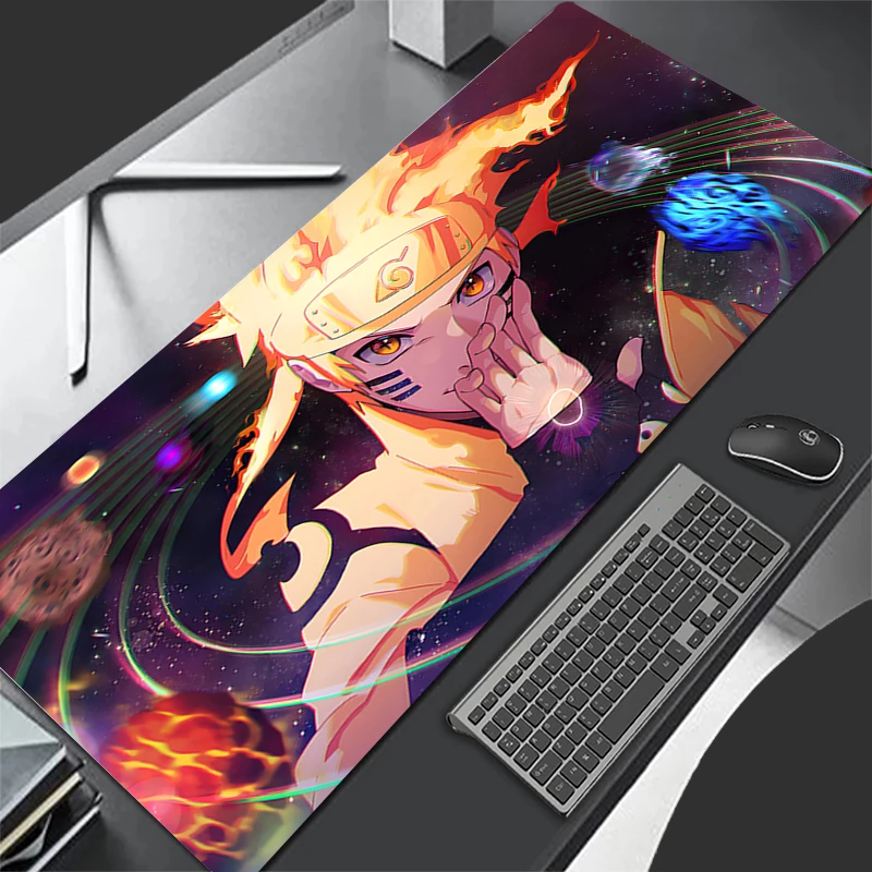 Vesmírny galaxia rozšírená stolová rohož prenosný prenosný počítač Japan Cool Anime Mouse Pad XXL N-Narutos U-Uzumakis MousePad PC Gamer Cabinet Keyboard Koberec