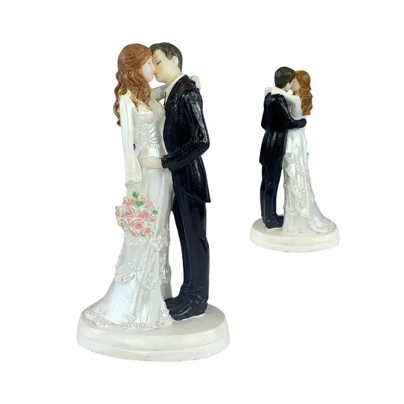 Vesta a ženích figuríny koláčiky koláčiky živice pár bábiky oženiť sa ornament svadobná torta topper socha dekorácie výročie večierku