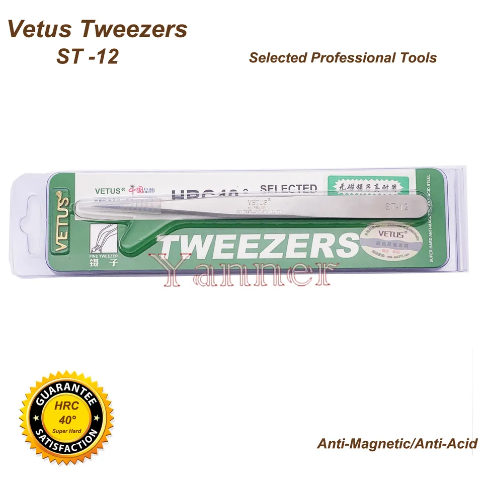 VETUS TWEEzer ST-12 jemný rovný hrot Vysoko kvalitná nehrdzavejúca oceľ