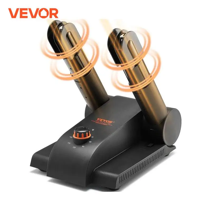 Vevor 180 ° skladacie 2/4 trubice topánky prenosné topánky so sušičom časovača tepelný dúchadlo a pp pre snehové topánky/kožené topánky/plátno topánky/ponožky