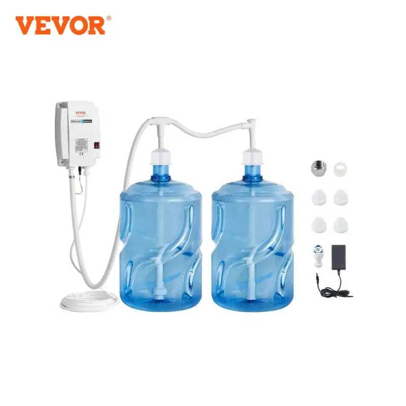 Vevor 2x5 galónov fľaškový výdavkový čerpadlo Dispenzačný systém Dávkovací systém Automatický elektrický vodný dávkovač s dvojitým potrubím vodného džbánu čerpadlo