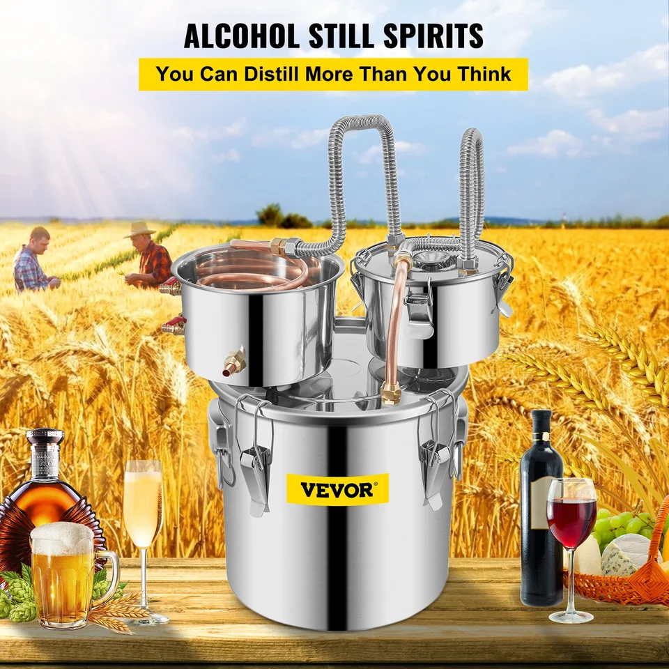 Vevor alkohol Brewing Distiller 12L 20L 30L 50L DIY Moonshine Appaš