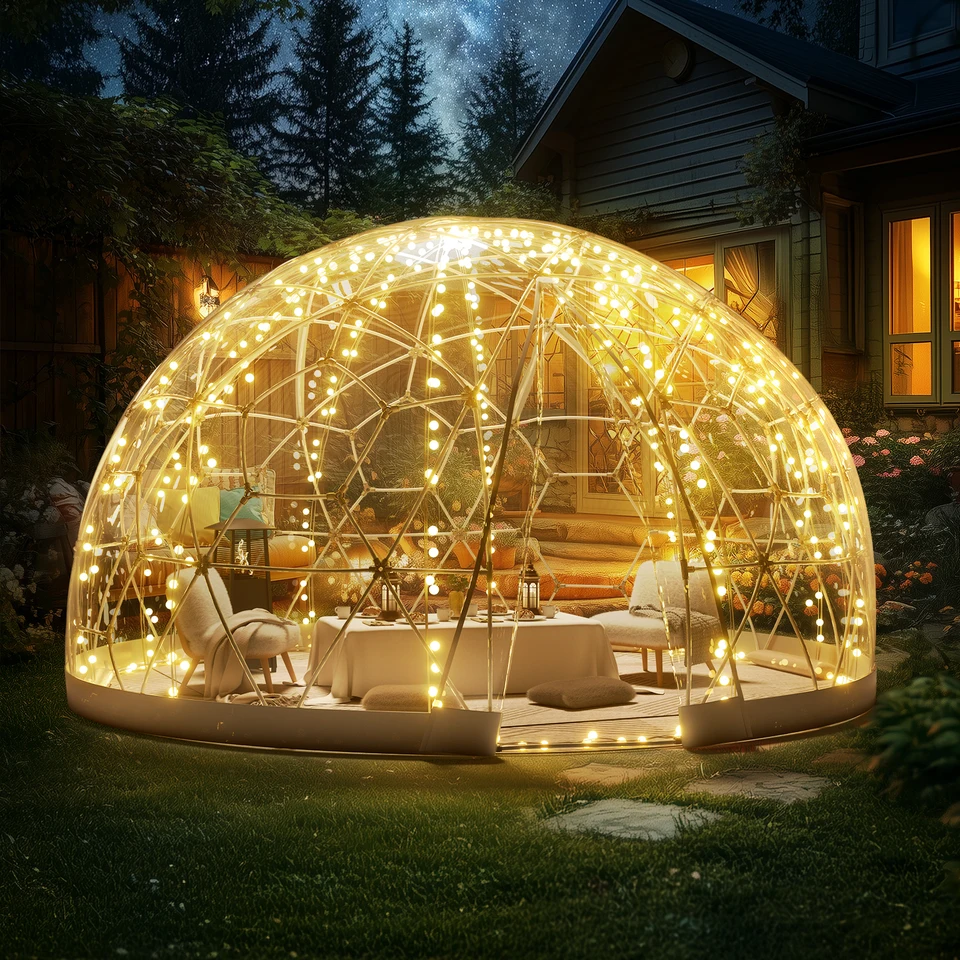 Vevor Garden Dome Igloo Stan House 12 stôp kupolový stan nepremokavý vonkajší kupol Igloo kempingový prístrešok pre záhradu/stravovanie záhrady/večierok