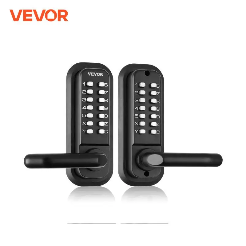 Vevor Mechanical Keyless vstupné dvere zámok single/dvojciferná klávesnica s dvoma dvojmiestnymi a rukoväťami vložená
