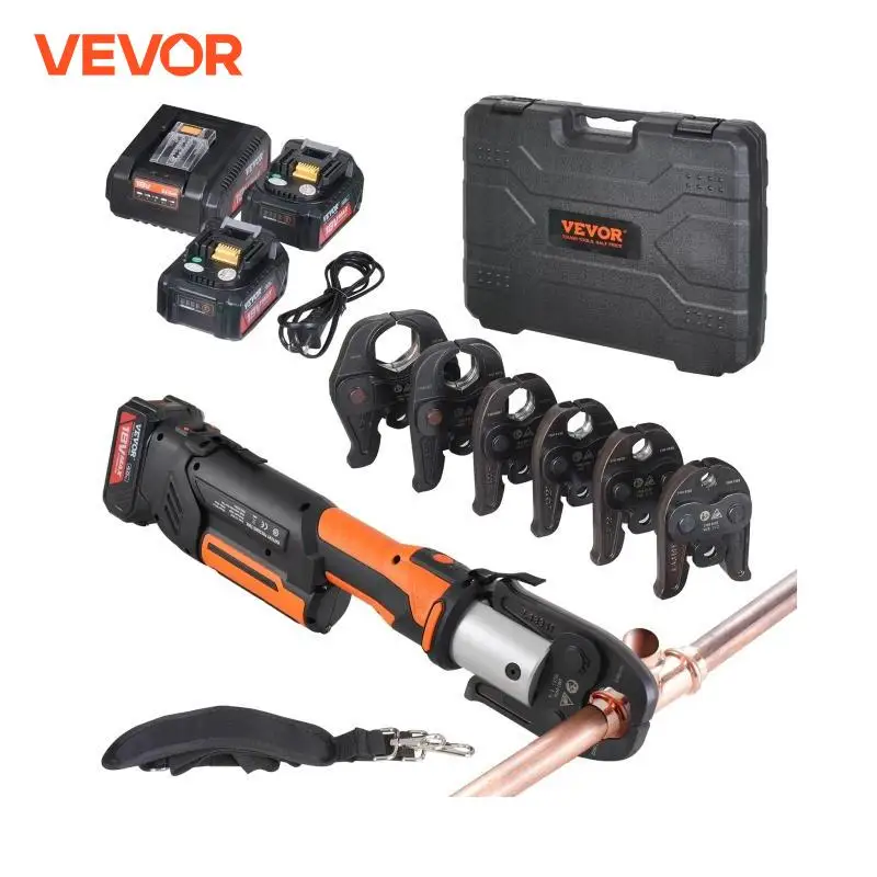 Vevor Press Tool 18V Elektrické potrubie Crimping Tool pre 1/2 ”3/4” 1 ”1-1/4