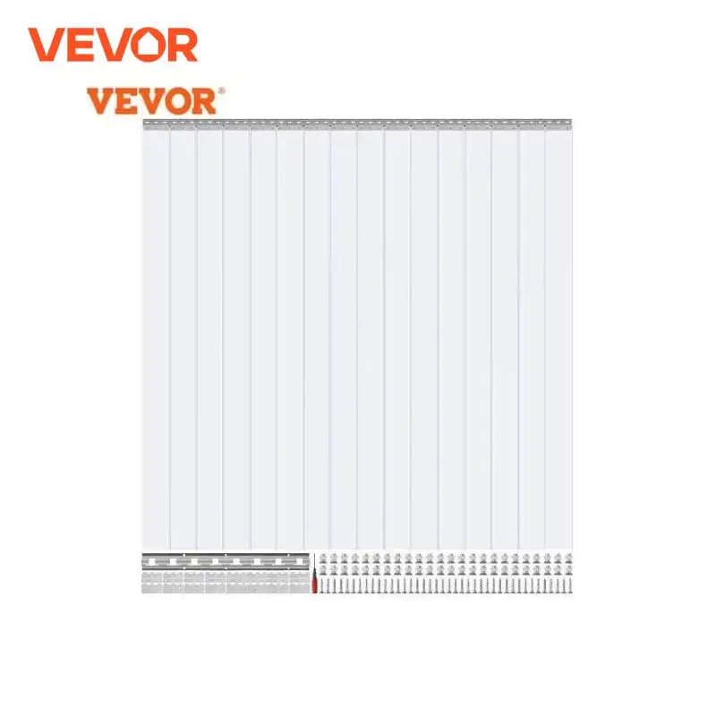 Vevor PVC Dvere Strip Curtain Curtain Overe Priehľadný visiaci pás dekorálna obrazovka Vnútorná vonkajšia tepelná izolácia pre dvere skladu
