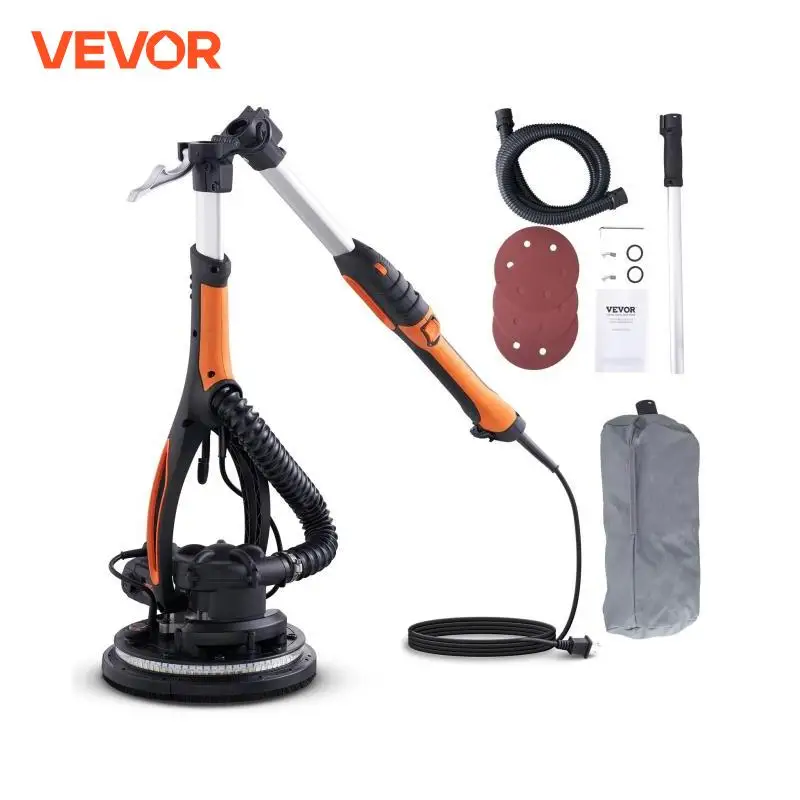 Vevor Sadrokartment Sander 900W Brush Motor 800-1800RPM Variabilná rýchlosť s samohlackou elektrickým strojom na stenu domácnosti brúska brúska