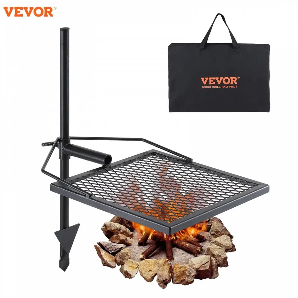 Vevor Swivel Campfire Grill Fire Pit Grill Rotie