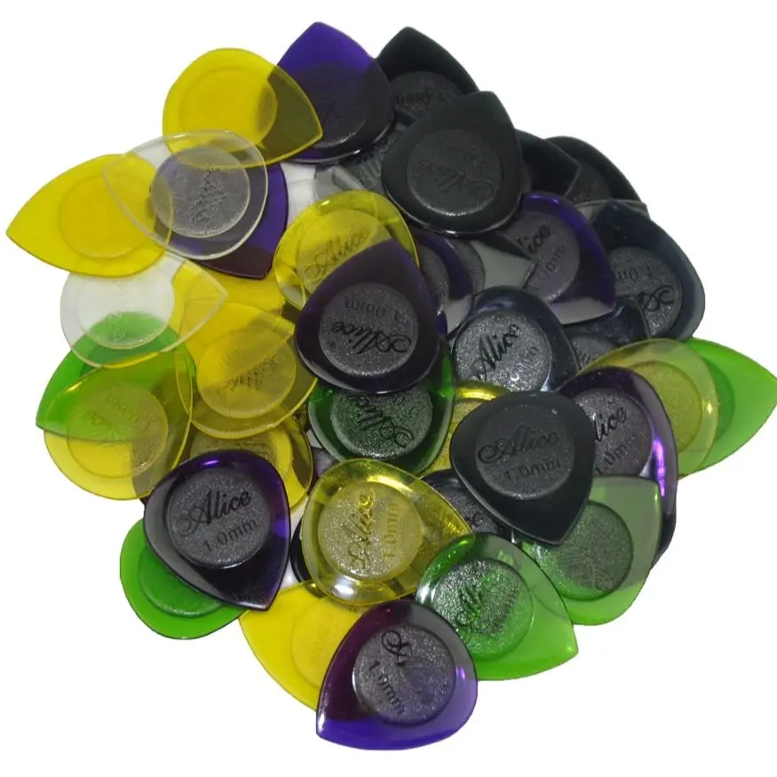 Veľa 50ks 1 mm malé srdcové gitary Plectrums for Electric Guitar Jazz