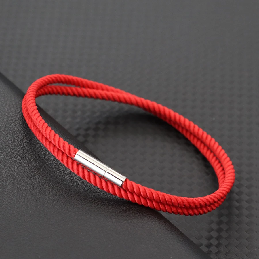 Veľa šťastia náramok pre mužov pre mužov 3 mm stupeň tenký zábal lana Braslet Outdoor Sports Cycling Hand Accessories Surfing Braclet