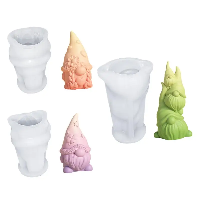 Veľkonočné sviečky formy koláče zdobenie formy Gnome 3D Silikónové formy trpaslíky formy živicová pleseň Casting Sviečka Výroba voskových sviečok živica